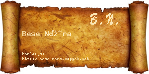 Bese Nóra névjegykártya